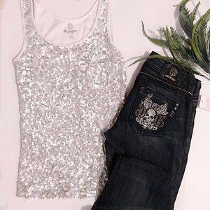 Old Navy sequined tank top